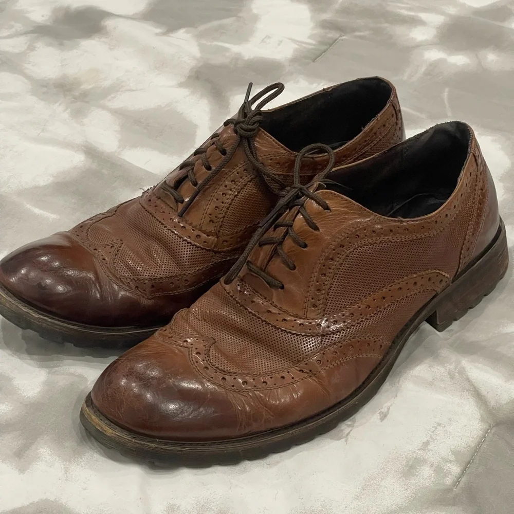 Steve Madden 10 Persey Leather Upper Lace Up‎ Loafers
